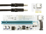 RISER 008S USB 3.0 PCI-E PCI 1x-16x 6PIN SATA TAPE