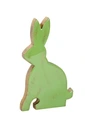 Drevená figúrka zajac, zelená veľ. M