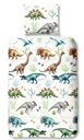 POSTEĽNOSŤ 140x200 PREHISTÓRIA DINOSAUR BIELE DINO