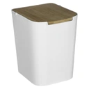 Kúpeľňový kuchynský kôš s bambusovým krytom, 5L