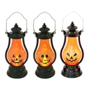 Halloween tekvicová lampa LED detská 3 ks