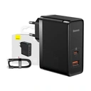 SIEŤOVÁ NABÍJAČKA BASEUS NAPÁJACÍ ZDROJ USB-C USB QC PD 100W S 1M KÁBLOM