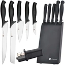 FISKARS SADA 5 ČIERNYCH BLOKOVÝCH NOŽOV + BRÚŠKA