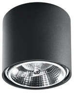 Stropný strop TIUBE Black Oval Loft LED SOLLUX