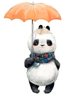 NÁLEPKA NA STENU PANDA S DÁŽDNIKOM PRE DETI NÁLEPKA NA STENU PANDA S DÁŽDNIKOM PRE DETI