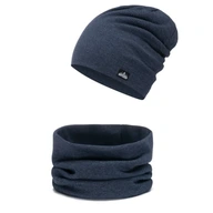 pánska čiapka na komín jar jeseň RIBBED C. Modrá
