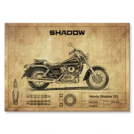 Kovový plagát Honda Shadow 125 Gift L Kovový plagát Honda Shadow 125 Gift L