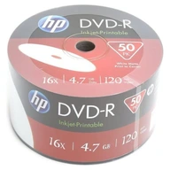 HP DVD-R | 4,7 GB | x16 | WHITE FF InkJet Printable White | vreteno 50