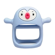 SMILY MIA Silikónové hryzátko s výstupkami Penguin Blue SMILY MIA Silikónové hryzátko s výstupkami Penguin Blue