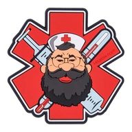 HELIKON Emblém BEARDMAN MEDIC Nášivka na suchý zips PVC HELIKON Emblém BEARDMAN MEDIC Nášivka na suchý zips PVC