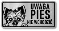 Pozor znamenie York Dog Pozor znamenie York Dog