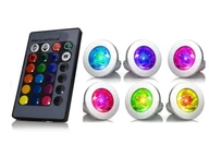 SET 6x DEKORATÍVNE RGB GU10 LED OSVETLENIE + DIAĽKOVÉ OVLÁDANIE