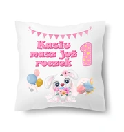 Vankúšik s menom dieťaťa k ročným narodeninám Vankúšik s menom dieťaťa k ročným narodeninám