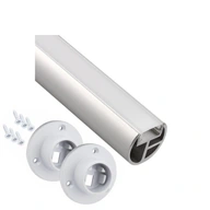 Šatníková tyč Hliníkový LED profil pre 10mm pásiky Šatníková trubica 1m