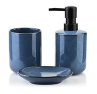 SANSA NATURE Blue 3-dielna kúpeľňová súprava, objem: 380 ml