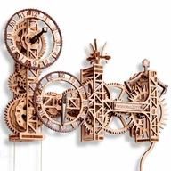 Drevené 3D puzzle hodiny - Steampunk Wooden.City Wall Clock Drevené 3D puzzle hodiny - Steampunk Wooden.City Wall Clock