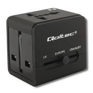 Sieťový cestovný adaptér Qoltec 10,5 W | 5V | 2,1A | 2x USB