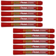Pentel Marker Round Permanent Red x10