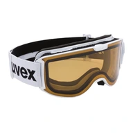 UVEX biele mat/polavision hnedé/číre lyžiarske okuliare 55/0/444/1030