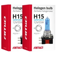 Biele žiarovky H15 AMiO Super White Xenon Effect Biele žiarovky H15 AMiO Super White Xenon Effect