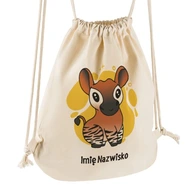 ŽIRAFA + Meno vášho dieťaťa Bag Školský batoh