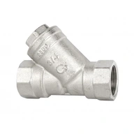 Šikmý plynový filter 3/4 palca DN20, mosadz, nikel