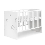 KLUPŚ Detská posteľ TINO biela STARS 120x60
