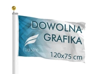 Reklamná vlajka 120x75 cm Firemná potlač Nápis Logo + DIZAJN ZDARMA