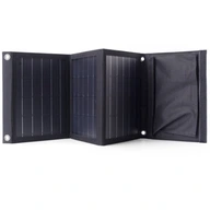 Turistická solárna nabíjačka 22W 2xUSB, skladacia, čierna Turistická solárna nabíjačka 22W 2xUSB, skladacia, čierna