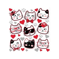 ŠKVRNY nažehľovacie obtlačky na oblečenie CAT face KITTY ŠKVRNY nažehľovacie obtlačky na oblečenie CAT face KITTY