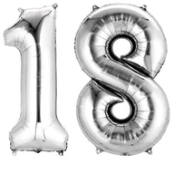 FÓLIOVÝ BALÓN ČÍSLO 18 STRIEBORNÉ NARODENINY FÓLIOVÝ BALÓN ČÍSLO 18 STRIEBORNÉ NARODENINY