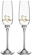 Poháre na šampanské 200 ml, krásne, jedinečné DIAMANTE Crystal ZLATÉ SRDCE Poháre na šampanské 200 ml, krásne, jedinečné DIAMANTE Crystal ZLATÉ SRDCE