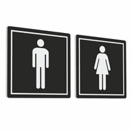 Dámske a pánske WC - nálepky 15x15 Dámske a pánske WC - nálepky 15x15