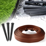 Obruba záhradného trávnika, plast, 50 metrov, hnedá, 4 cm Obruba záhradného trávnika, plast, 50 metrov, hnedá, 4 cm