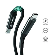 Kábel USB-C na USB-C 60W 150cm Black Crong Kábel USB-C na USB-C 60W 150cm Black Crong