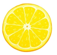 Plážová osuška Ibiza Ø 150 cm okrúhla citrónová