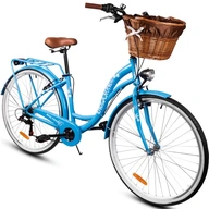 DÁMSKY MESTSKÝ BICYKEL DAMKA 28 ĽAHKÝ Prútený KOŠÍK DÁMSKY MESTSKÝ BICYKEL DAMKA 28 ĽAHKÝ Prútený KOŠÍK