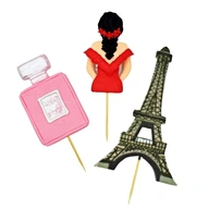 Cukrové figúrky Girl Paris Parfume Toppers Cukrové figúrky Girl Paris Parfume Toppers