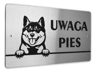 INOX tanier - POZOR DOG - Shiba Inu INOX tanier - POZOR DOG - Shiba Inu