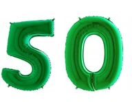 Zelené balóniky s číslami 50. narodeniny ČÍSLICE 100 cm Zelené balóniky s číslami 50. narodeniny ČÍSLICE 100 cm