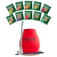 Yerba Mate Yaguar Set 500g Bombilla Gourd 10x50