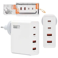 SIEŤOVÁ NABÍJAČKA 130W 2xUSB-C + 2xUSB 3.0QC PD 100W RÝCHLA PRE VIAC ZARIADENÍ SIEŤOVÁ NABÍJAČKA 130W 2xUSB-C + 2xUSB 3.0QC PD 100W RÝCHLA PRE VIAC ZARIADENÍ