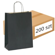 Papierová taška 25x11x32 čierna 100g/m2 200 ks A4