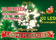 Vianočné osvetlenie stromčeka reťaz perly 100 teplých LED diód
