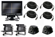 7 palcový QUAD monitor + 2 kamery + 2 bočné kamery + káble 7 palcový QUAD monitor + 2 kamery + 2 bočné kamery + káble