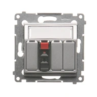 SIMON 54 Single Speaker Socket Silver SIMON 54 Single Speaker Socket Silver