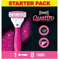 WILKINSON Quattro pre ŽENY sada 8x Vložky + Rúčka WILKINSON Quattro pre ŽENY sada 8x Vložky + Rúčka