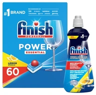 Finish Power Essential Tablets 60 + leštidlo Finish Power Essential Tablets 60 + leštidlo
