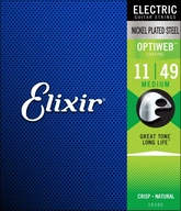 Struny pre elektrickú gitaru Elixir 19102 Optiweb Strings (11-49) Struny pre elektrickú gitaru Elixir 19102 Optiweb Strings (11-49)