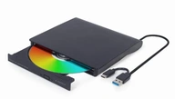 Gembird DVD-USB-03 USB 3.1 DVD napaľovačka čierna Gembird DVD-USB-03 USB 3.1 DVD napaľovačka čierna